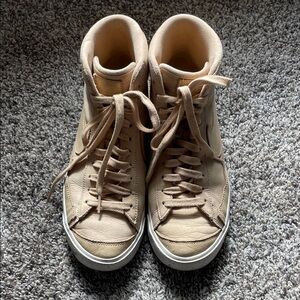 Tan High-Top Sneakers